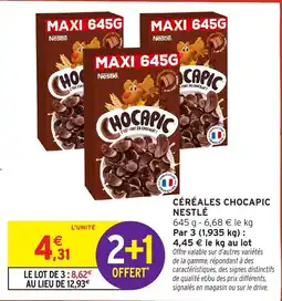 Intermarché Hyper Nestlé Céréales Chocapic offre