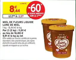 Intermarché Hyper Lune de Miel Miel de fleurs liquide offre