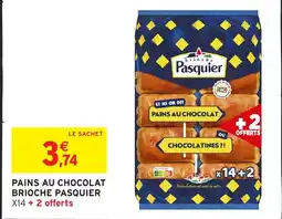 Intermarché Hyper Brioche Pasquier Pains au chocolat offre