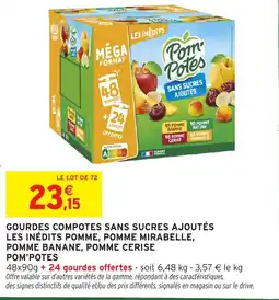 Intermarché Hyper Pom'Potes Gourdes Compotes offre
