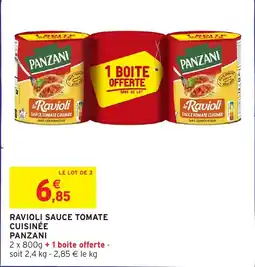 Intermarché Hyper PANZANI Ravioli Sauce Tomate Cuisinée offre