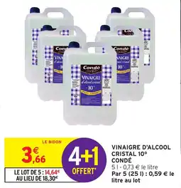 Intermarché Hyper Condé Vinaigre d'alcool cristal offre