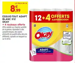 Intermarché Hyper Okay Essuie-tout Adapt Blanc offre