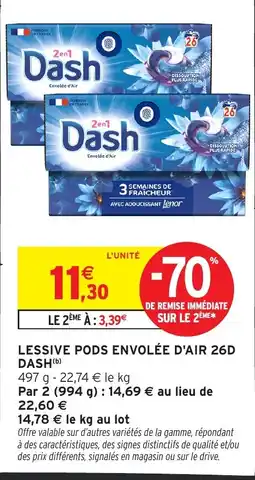 Intermarché Hyper Dash Lessive Pods Envolée d'Air offre