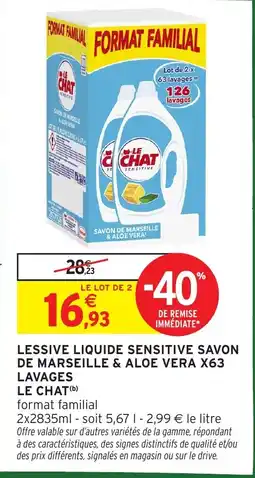 Intermarché Hyper LE CHAT LESSIVE LIQUIDE SENSITIVE offre