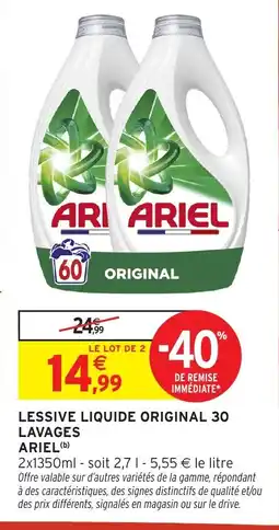 Intermarché Hyper ARIEL LESSIVE LIQUIDE ORIGINAL offre