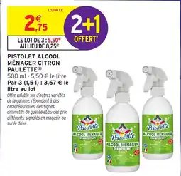 Intermarché Hyper Paulette ALCOOL MÉNAGER CITRON offre