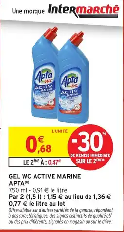 Intermarché Hyper Apta Gel WC Active Marine offre