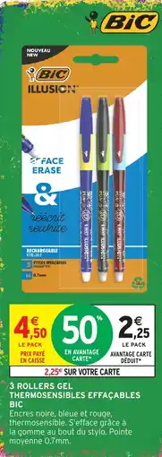 Intermarché Hyper BIC Rollers Gel Thermosensibles Effaçables offre