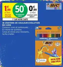 Intermarché Hyper BIC Kids Crayons de couleur Evolution offre