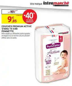 Intermarché Hyper Pommette Couches Premium Active offre