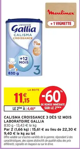Intermarché Hyper Gallia Calisma Croissance 3 offre