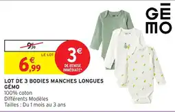 Intermarché Hyper GÉMO Bodies manches longues offre