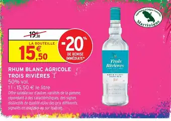 Trois Rivières Rhum Blanc Agricole