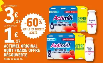 Actimel original goût fraise offre découverte