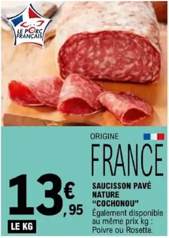 COCHONOU Saucisson Pavé Nature