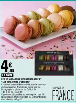 E.Leclerc Les 10 macarons incontournables les macarons d'olivier offre