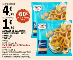 E.Leclerc COSTA Anneaux de Calamars offre