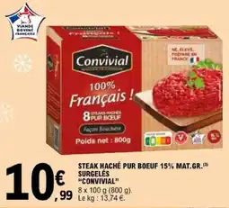 E.Leclerc Convivial Steak haché pur boeuf offre