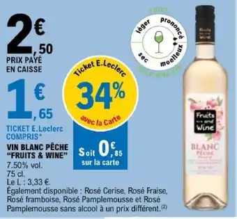 Fruits and Wine VIN BLANC PÊCHE