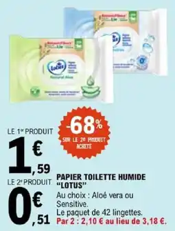 E.Leclerc LOTUS Papier toilette humide offre