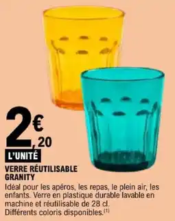 E.Leclerc VERRE RÉUTILISABLE GRANITY offre