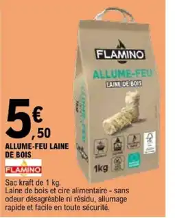 E.Leclerc FLAMINO ALLUME-FEU LAINE DE BOIS offre