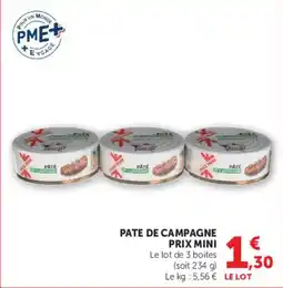 Hyper U PATE DE CAMPAGNE offre