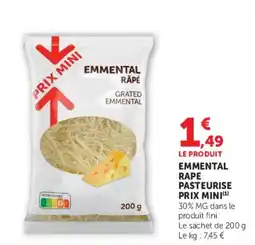 Hyper U EMMENTAL RÂPÉ offre
