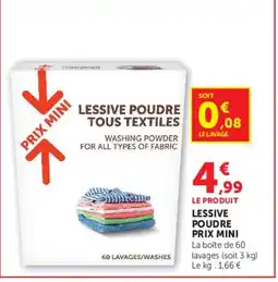 Hyper U LESSIVE POUDRE PRIX MINI offre