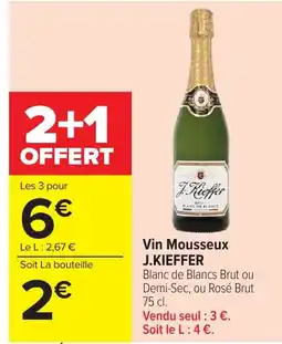 Carrefour Market J.KIEFFER Vin Mousseux offre