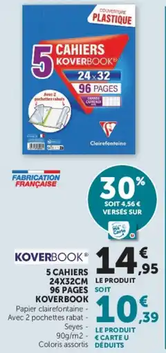Hyper U KOVERBOOK CAHIERS offre
