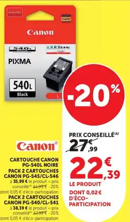 Hyper U Canon Cartouche PG-540L noire offre