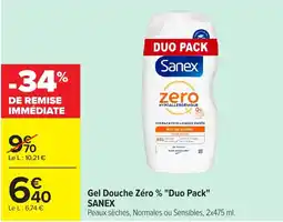 Carrefour Market Sanex Gel Douche Zéro % offre