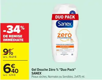 Sanex Gel Douche Zéro %
