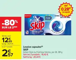Carrefour Market SKIP Lessive capsules offre