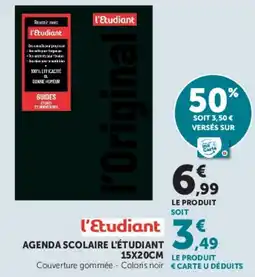 Hyper U l'Étudiant AGENDA SCOLAIRE L'ÉTUDIANT offre