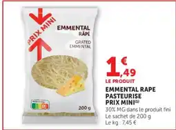Super U EMMENTAL RÂPÉ offre