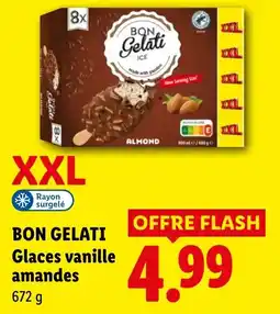 Lidl BON GELATI Glaces vanille amandes offre