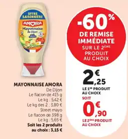 Hyper U AMORA Mayonnaise de Dijon offre