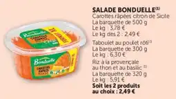 Hyper U Bonduelle Carottes râpées offre