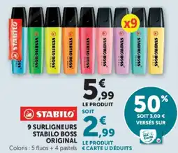 Super U STABILO SURLIGNEURS offre
