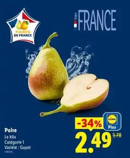 Lidl POIRES DE FRANCE Poire offre