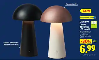 LIVARNO Lampe de bureau LED sans fil