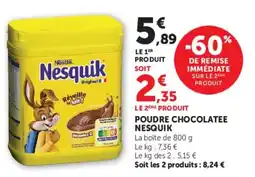 Hyper U Nesquik Poudre chocolatée offre