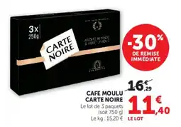 Hyper U CARTE NOIRE CAFE MOULU offre