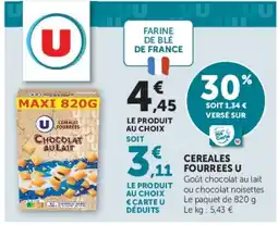 Hyper U CEREALES FOURRÉES U offre