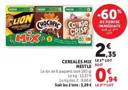 Hyper U Nestle Cereales Mix offre