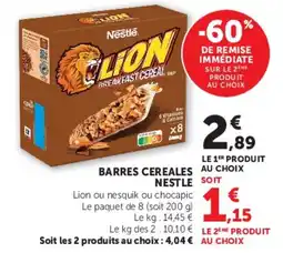 Hyper U Nestlé LION Breakfast Cereal offre