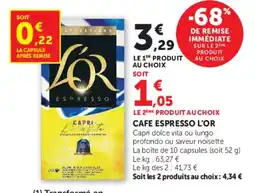 Super U L'OR Espresso offre